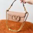 Valentino Small Loco Shoulder Poudre Bag with Crystals Logo