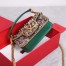 Valentino Small Loco Shoulder Bag with Gold 3D-effect Embroidery