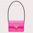 Valentino Rockstud23 Small Shoulder Bag in Pink Calfskin