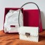 Valentino Rockstud23 Small Shoulder Bag in White Calfskin
