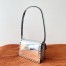 Valentino Rockstud23 Small Shoulder Bag in Silver Calfskin