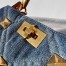 Valentino Roman Stud Small Top Handle Bag In Denim