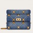 Valentino Roman Stud Medium Chain Bag In Denim