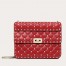 Valentino Medium Rockstud Spike Chain Red Bag