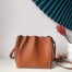 Valentino Small Rockstud Bucket Bag In Brown Calfskin