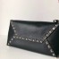 Valentino Small Rockstud Bucket Bag In Black Grained Calfskin