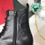 Valentino Black Leather VLogo Combat Boots