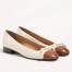 Valentino Valet Du Roi Ballerina in White Lambskin