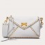 Valentino Rockstud Hype Bag In White Grained Calfskin