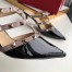 Valentino Rockstud Mules 50mm In Black Patent Leather