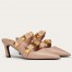 Valentino Roman Stud Mules 65mm In Beige Calfskin