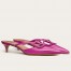 Valentino VLogo Mules 40mm In Rose Purple Patent Leather