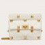 Valentino Medium Roman Stud Chain Bag In White Nappa