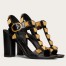 Valentino Roman Stud Sandals 90mm In Black Calfskin