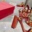 Valentino Roman Stud Sandals 90mm In Red Calfskin