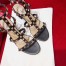 Valentino Rockstud Ankle Strap Sandals 60mm In Black Calfskin