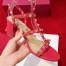 Valentino Rockstud Ankle Strap Sandals 60mm In Red Calfskin