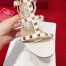 Valentino Rockstud Ankle Strap Sandals 60mm In White Calfskin