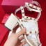 Valentino Rockstud Ankle Strap Sandals 60mm In White Calfskin