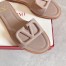 Valentino VLogo Signature Flat Slides In Poudre Calfskin