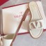 Valentino VLogo Signature Flat Slides In White Calfskin