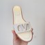 Valentino VLogo Signature Flat Slides In White Calfskin