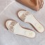 Valentino VLogo Signature Flat Slides In White Calfskin