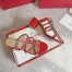 Valentino Rockstud Slide Sandals 60mm In Red Calfskin