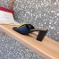 Valentino One Stud Slide Sandals 60mm In Black Calfskin