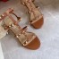 Valentino Rockstud Ankle Strap Sandals 60mm In Brown Calfskin