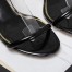 Valentino Roserouche Sandals 1959 100mm in Black Calfskin