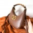 Valentino Stud Sign Hobo Bag In Dark Brown Calfskin