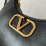 Valentino Stud Sign Hobo Bag In Black Calfskin