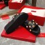 Valentino Roman Stud Flatform Slides In Black Nappa Leather