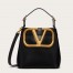 Valentino Supervee Top Handle Bag In Black Calfskin