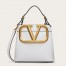 Valentino Supervee Top Handle Bag In White Calfskin