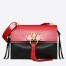 Valentino Garavani Red/Black Medium VRing Shoulder Bag