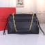 Valentino Medium VRing Chain Bag In Black Grainy Calfskin