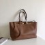 Valentino Rockstud Large Shopping Bag In Brown Leather 