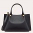 Valentino Vlogo Escape Small Shopper In Black Grainy Calfskin