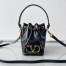 Valentino VLogo Signature Mini Bucket Bag in Black Calfskin