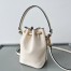 Valentino VLogo Signature Mini Bucket Bag in White Calfskin