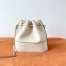 Valentino VLogo Signature Mini Bucket Bag in White Leather