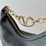 Valentino VLogo Moon Small Hobo Bag with Chain in Black Leather