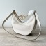 Valentino VLogo Moon Small Hobo Bag with Chain in White Leather