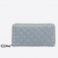 Valentino Rockstud Spike Zip Wallet In Sky Blue Lambskin