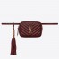 Saint Laurent Lou Belt Bag In Burgundy Calfskin