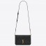 Saint Laurent Angie Chain Bag In Black Diamond Lambskin 