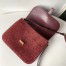 Saint Laurent Monogram All Over Small Satchel In Bordeaux Suede