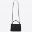 Saint Laurent College Medium All Black Matelasse Leather Bag